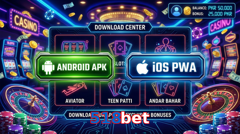 Main screen of 518Bet download page for PK players